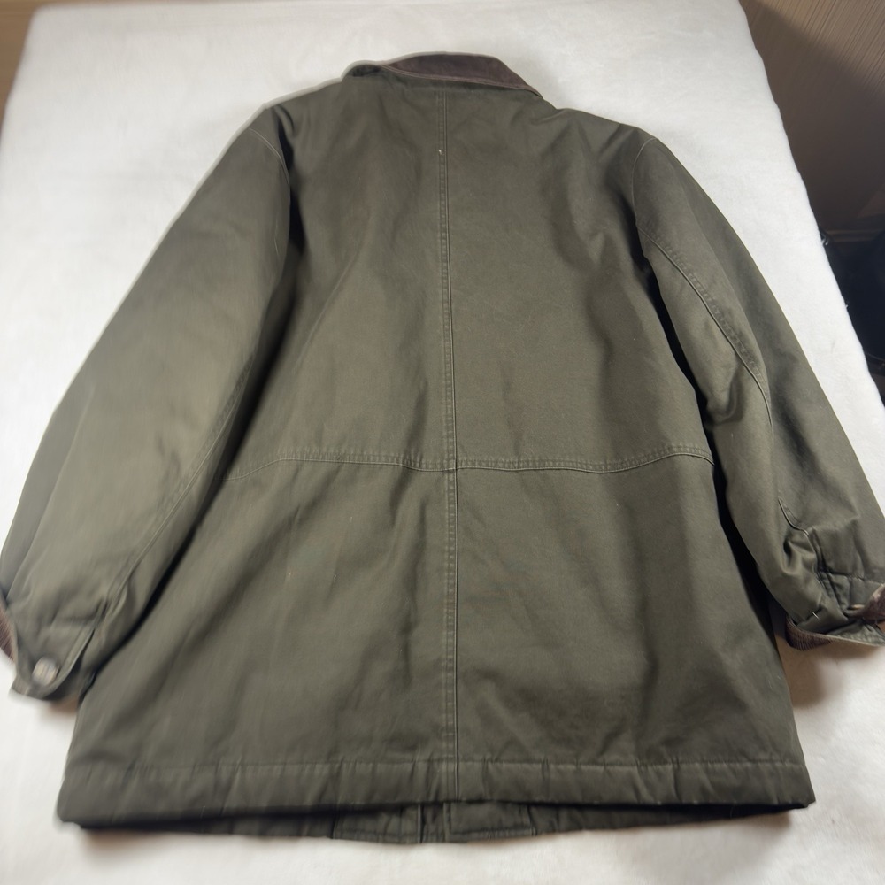 St Johns Bay Field Jacket Mens XL Olive Plaid Lined Hunting‎ Barn/ Chore Jacket - Picture 4 of 13